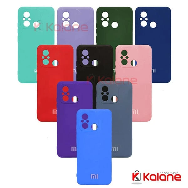 قاب سیلیکونی اصلی Xiaomi Redmi 12C محافظ لنز دار