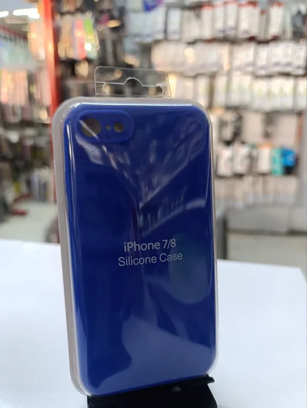 قاب سیلیکونی اورجینال آبی iPhone 7/8