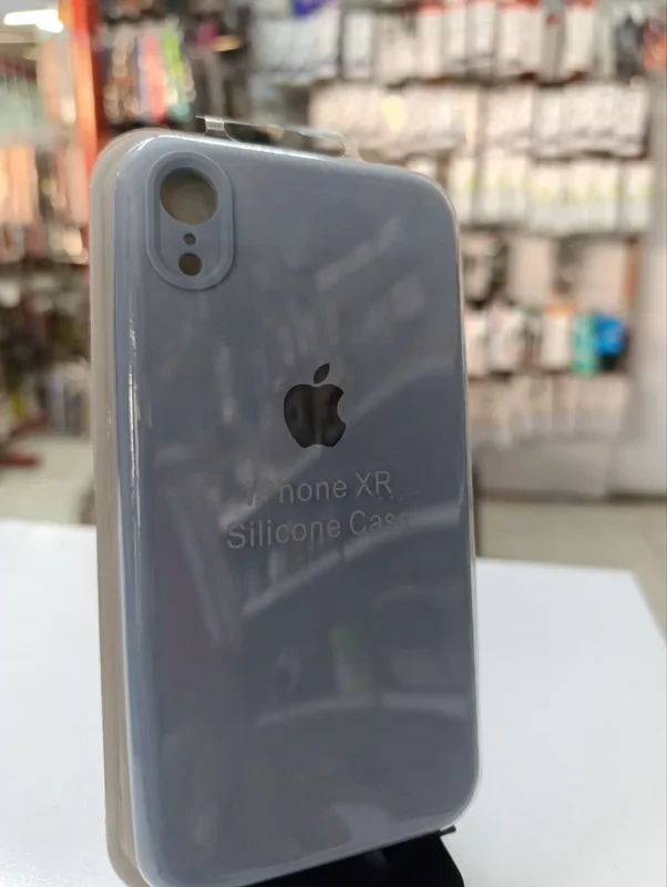 قاب سیلیکونی اورجینال بنفش یاسی iPhone XR