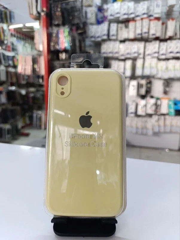 قاب سیلیکونی اورجینال زرد iPhone XR