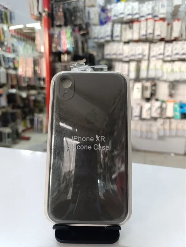 قاب سیلیکونی اورجینال طوسی iPhone XR