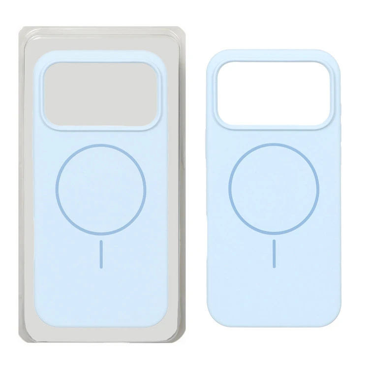 قاب سیلیکونی پاک کنی Magsafe مدل Apple iPhone 17 Pro Max - آبی آسمانی (پک دار)