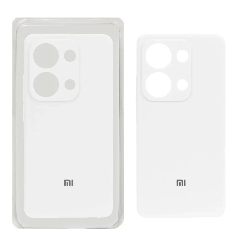 قاب سیلیکونی پاک کنی اورجینال Xiaomi Redmi Note 13 Pro 4G / Poco M6 Pro 4G - سفید (پک اصلی)