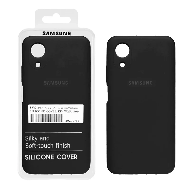 قاب سیلیکونی پاک کنی اورجینال درجه یک Samsung Galaxy A03 Core - مشکی