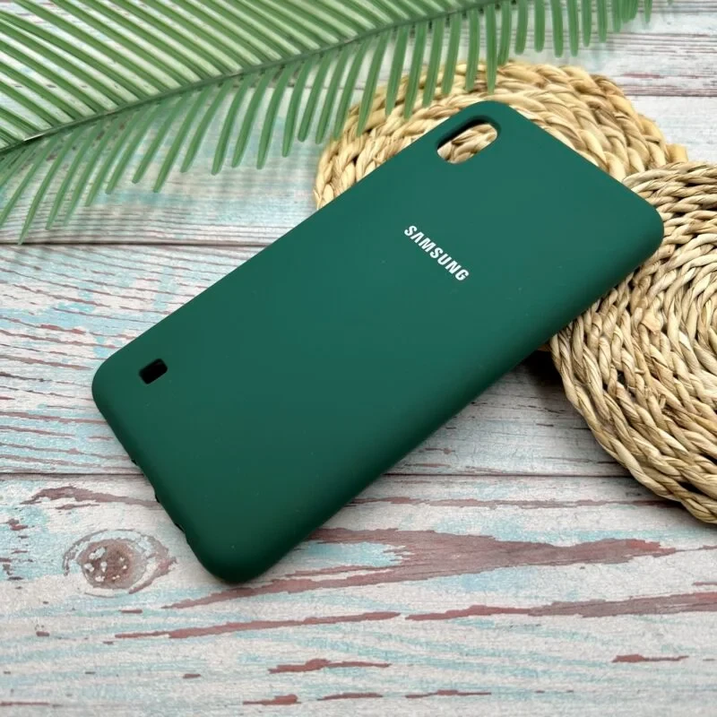 قاب سیلیکونی پاک کنی اورجینال درجه یک samsung galaxy A10/m10 سبز تیره /قاب سامسونگ / کد:2050