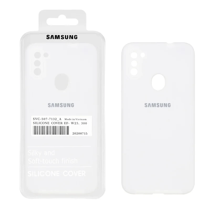 قاب سیلیکونی پاک کنی اورجینال سفید Samsung galaxy a11