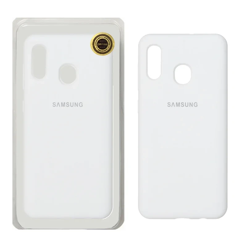 قاب سیلیکونی پاک کنی اورجینال سفید Samsung galaxy a20/a30
