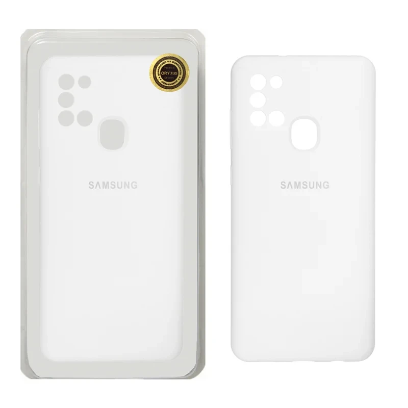 قاب سیلیکونی پاک کنی اورجینال سفید Samsung galaxy a21s