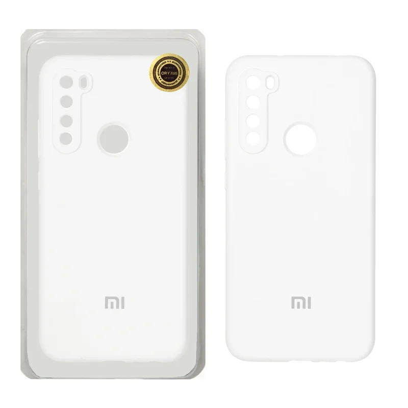 قاب سیلیکونی پاک کنی اورجینال سفید xiaomi redmi note 8