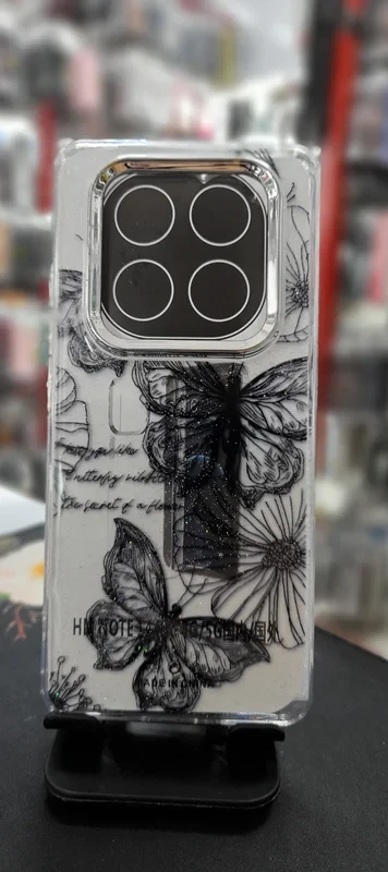 قاب شفاف طرح پروانه xiaomi poco x7