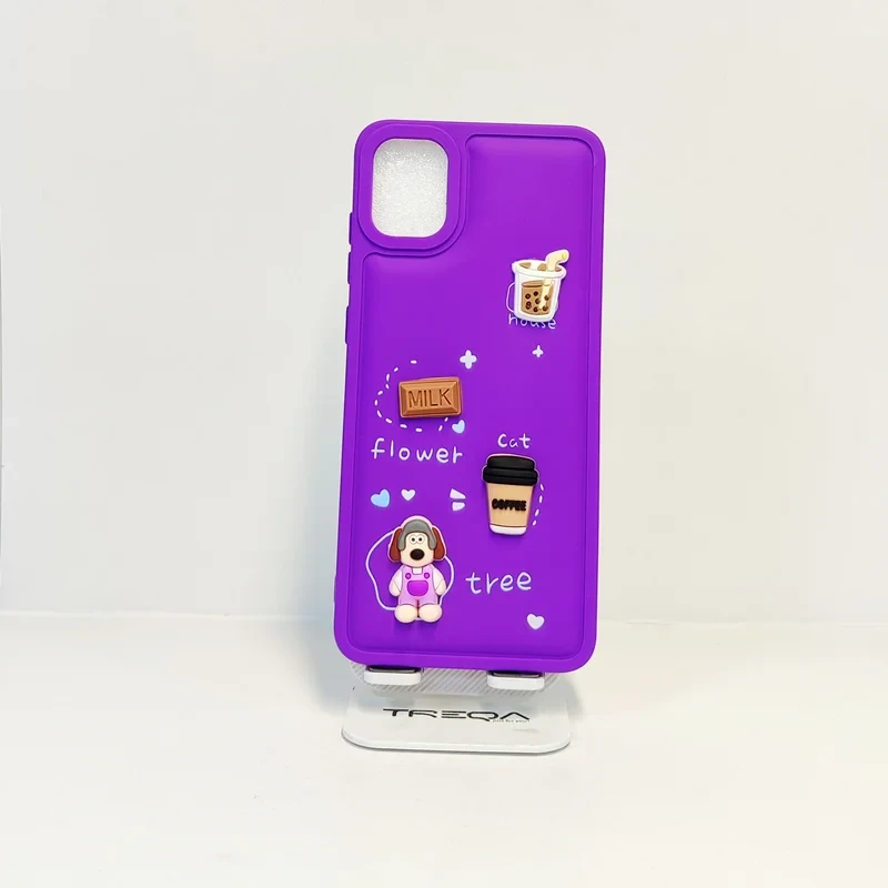 قاب طرح دار سامسونگ A۰۵ بنفش / قاب samsung A۰۵