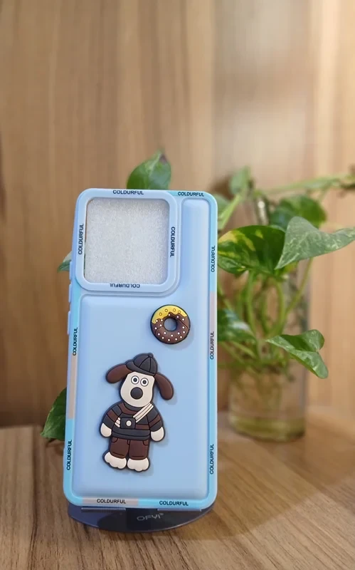 قاب طرح دار عروسکی آبی xiaomi poco x6