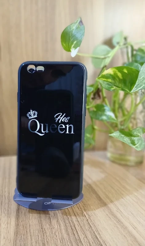 قاب طرح دار مشکی iphone 6/6s