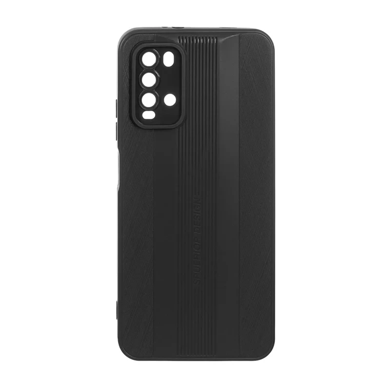قاب طرح دار مشکی محافظ لنز دار xiaomi poco m3