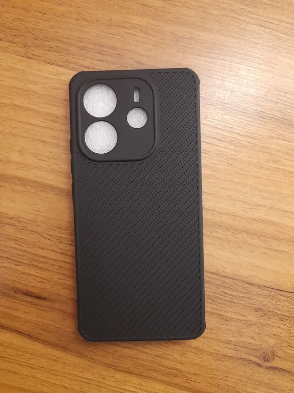 قاب طرح سوزنی مشکی xiaomi note 14 4g