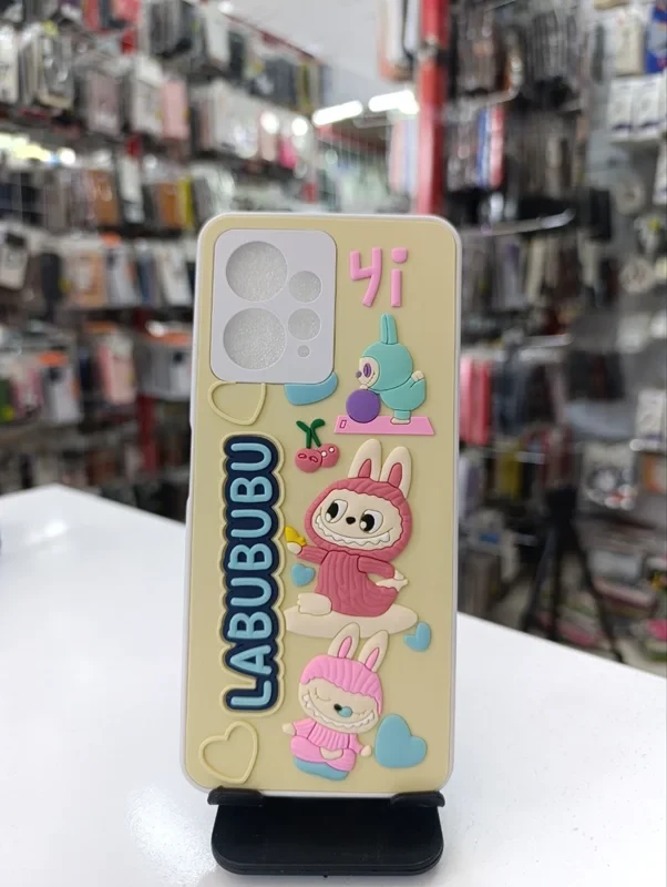 قاب طرح عروسکی labubu زرد xiaomi note 12 4G