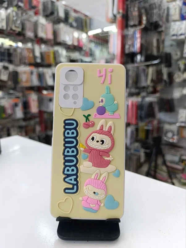 قاب طرح عروسکی labubu زرد xiaomi note 12 pro 4G