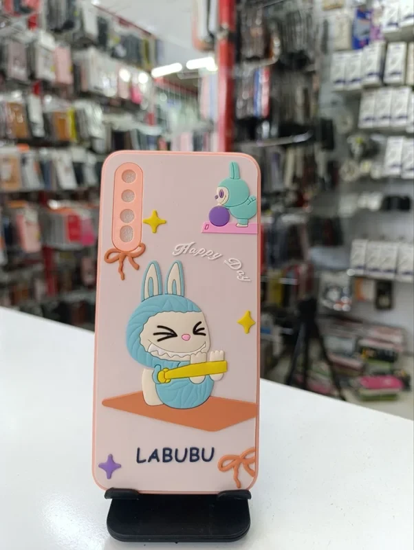 قاب طرح عروسکی labubu گلبهی /A50/A30S/Samsung galaxy a50s