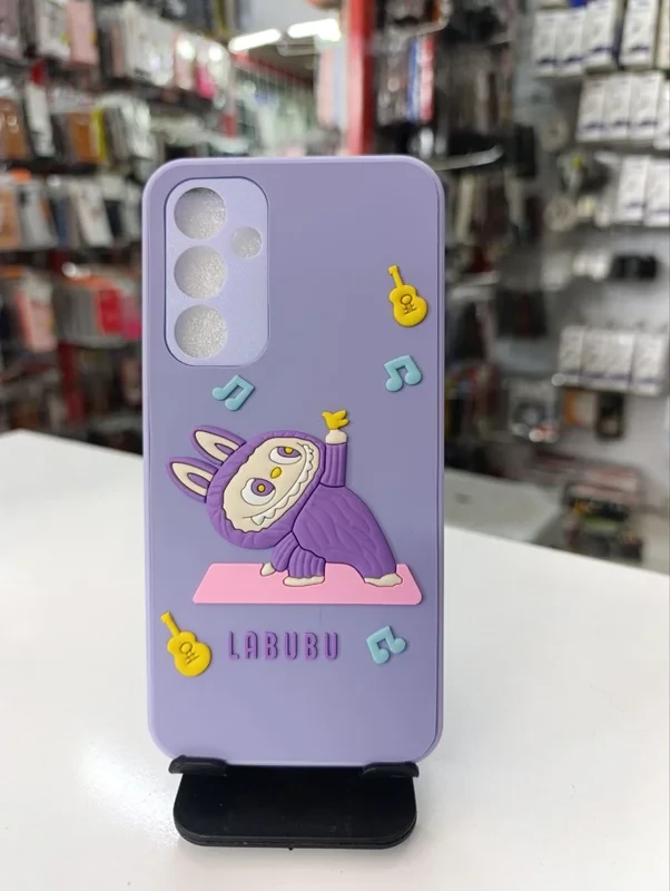 قاب طرح عروسکی labububu بنفش Samsung a05s