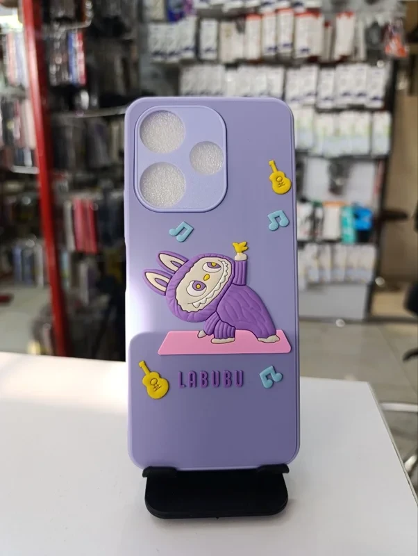 قاب طرح عروسکی labububu بنفش redmi 13 4G