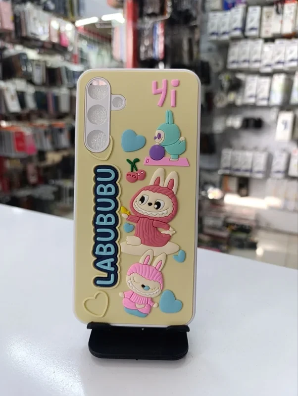 قاب طرح عروسکی labububu زرد Samsung galaxy a16