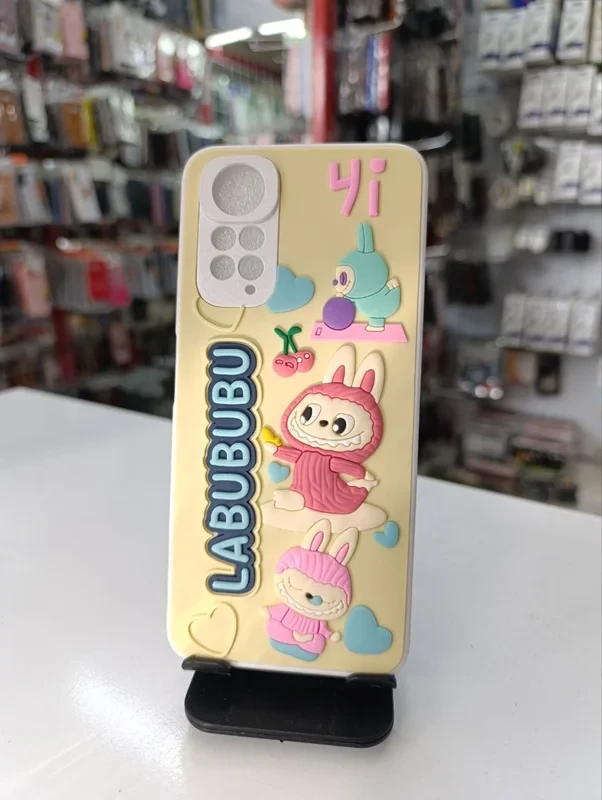 قاب طرح عروسکی labububu زرد xiaomi note 11s 4G