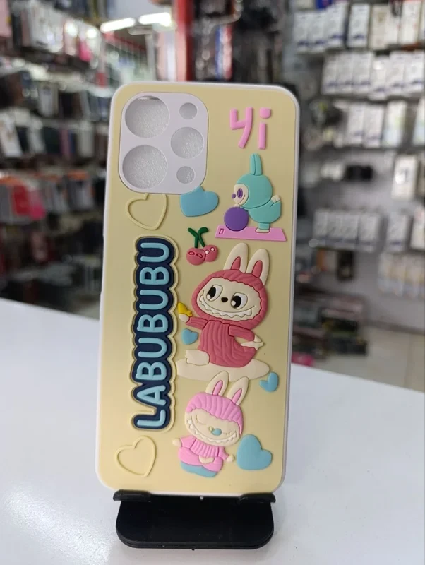 قاب طرح عروسکی labububu زرد xiaomi redmi 12 4G