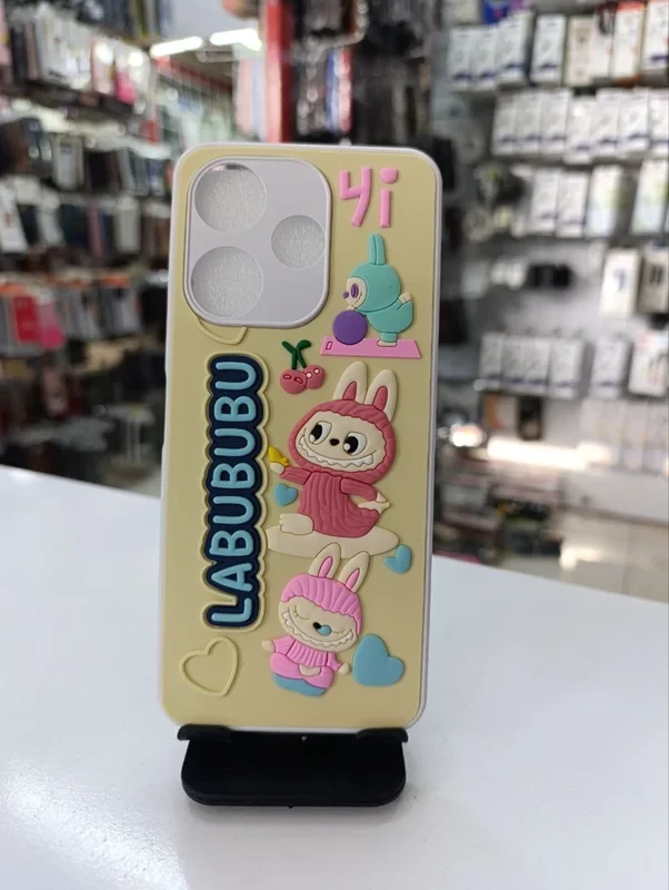 قاب طرح عروسکی labububu زرد xiaomi redmi 13 4g