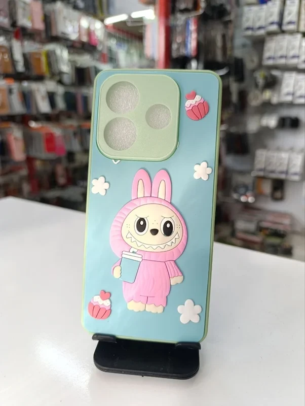 قاب طرح عروسکی labububu سبز xiaomi note 14