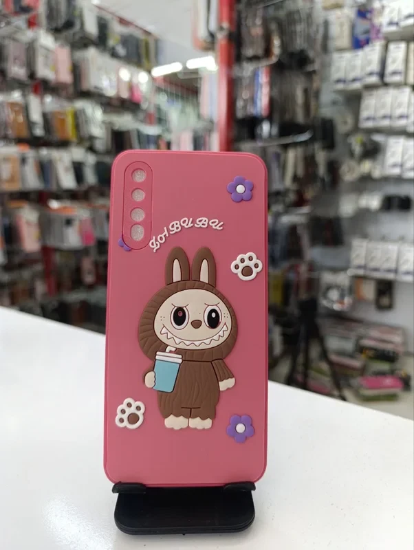 قاب طرح عروسکی labububu صورتی/A50/A30S Samsung galaxy a50s
