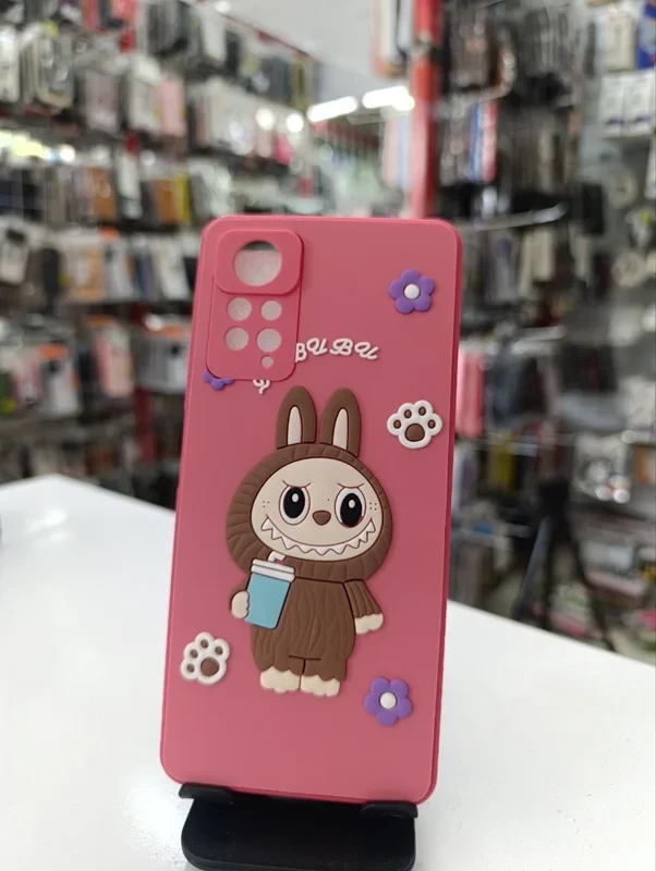 قاب طرح عروسکی labububu صورتی xiaomi note 12 pro 4G