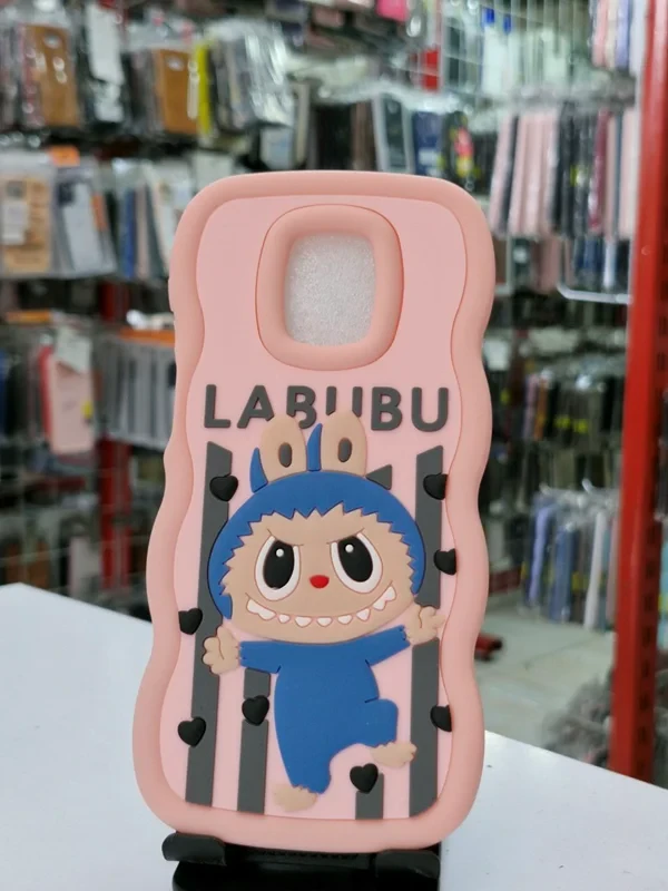 قاب طرح عروسکی labububu صورتی xiaomi note 9 pro