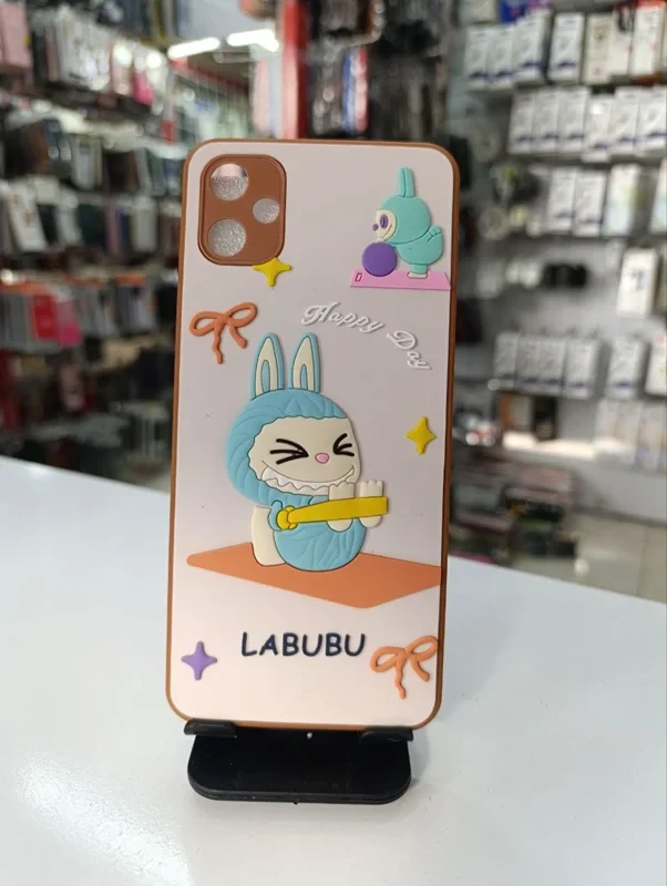 قاب طرح عروسکی labububu قهوه ای Samsung galaxy a05