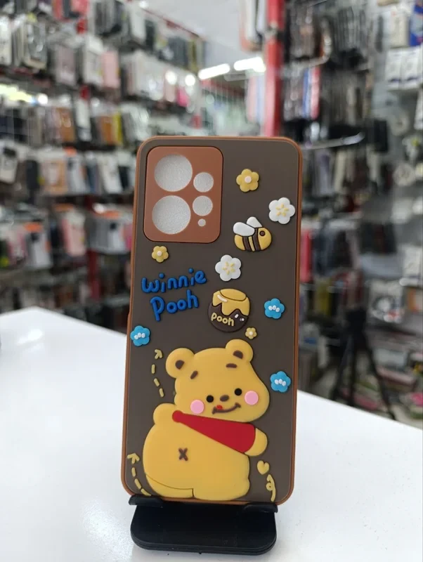 قاب طرح عروسکی pooh قهوه ای xiaomi note 12 4G