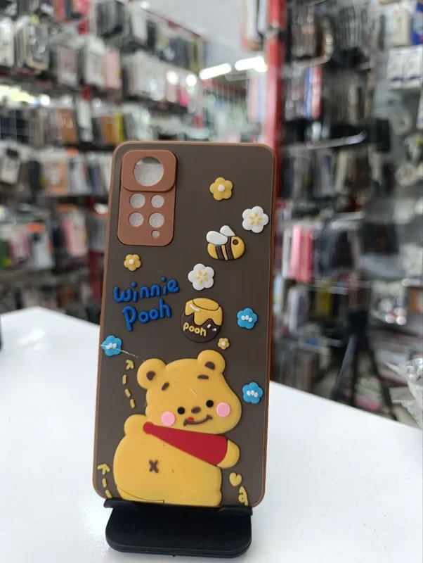 قاب طرح عروسکی pooh قهوه ای xiaomi note11 pro 4G