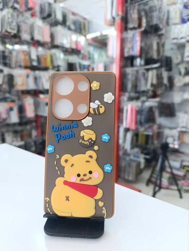 قاب طرح عروسکی pooh قهوه ای xiaomi poco x6 pro