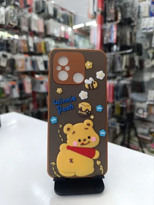 قاب طرح عروسکی pooh قهوه ای xiaomi redmi 12 c