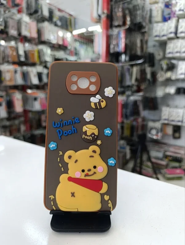 قاب طرح عروسکی pooh قهوه ای xpoco x3