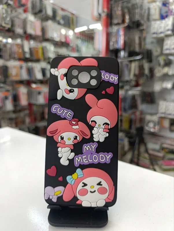قاب طرح عروسکی کیتی مشکی xiaomi poco x3
