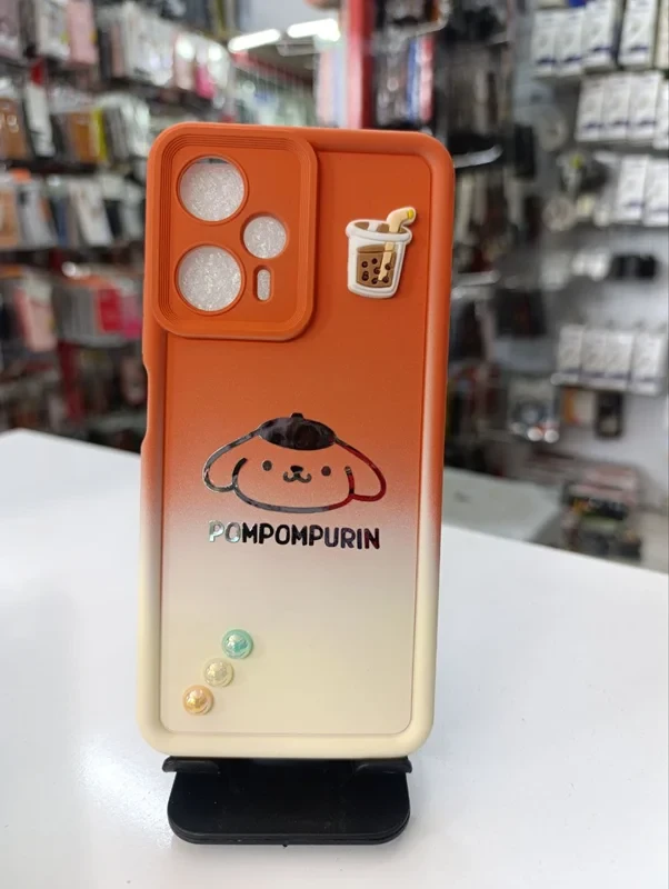 قاب طرح فانتزی نارنجی xiaomi poco f5