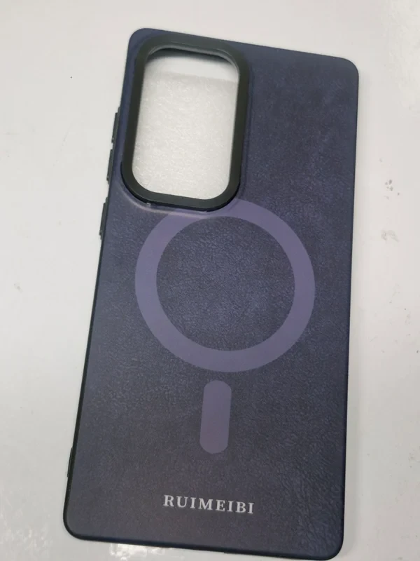 قاب طرح مگ سیف Samsung s25 ultra سرمه ای