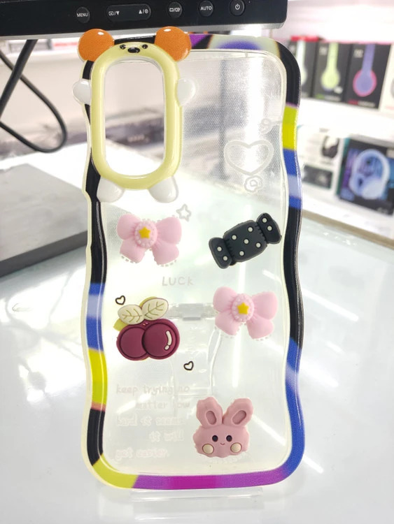 قاب فانتزی دخترانه گوشی سامسونگ Galaxy A14 مدل فانتزی طرح عروسکی برجسته