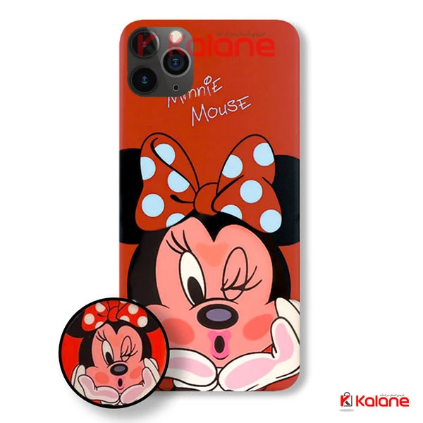 قاب فانتزی گوشی به همراه پاپ سوکت Apple iPhone 11 Pro Max طرح Minnie Mouse