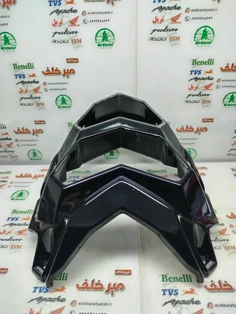 قاب (فلاپ) کاور دور بلوری چراغ جلو موتور sym گالکسی na مشکی براق اصلی