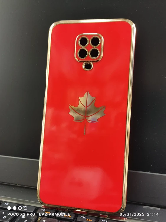 قاب قرمز دور طلایی Redmi note 9s / Redmi note 9 pro