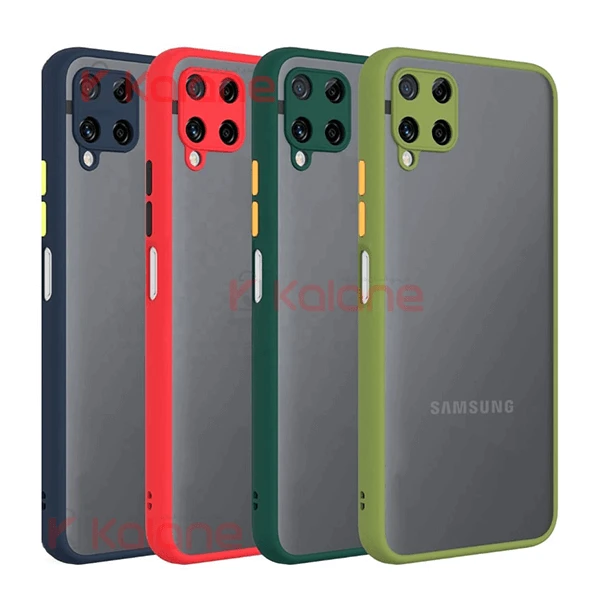 قاب محافظ مات با محافظ دوربین سامسونگ Matte Hybrid Case With Camera Protector for Samsung Galaxy A12