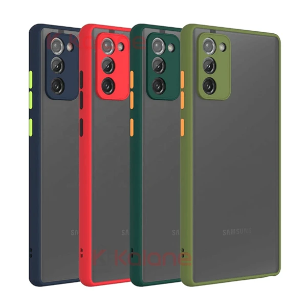 قاب محافظ مات با محافظ دوربین سامسونگ Matte Hybrid Case With Camera Protector for Samsung Galaxy S20 FE