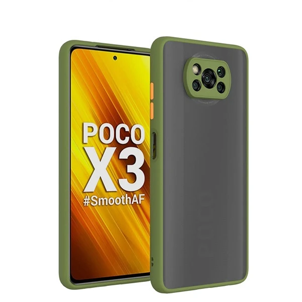 قاب محافظ مات با محافظ دوربین شیائومی Matte Hybrid Case With Camera Protector for Xiaomi Poco X3 NFC/Poco X3 Pro