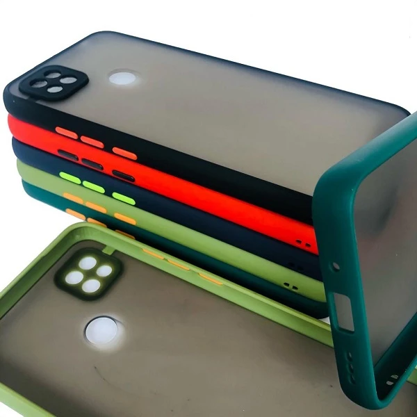 قاب محافظ مات با محافظ دوربین شیائومی Matte Hybrid Case With Camera Protector for Xiaomi Redmi 9C