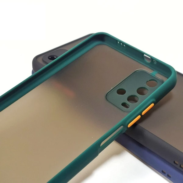 قاب محافظ مات با محافظ دوربین شیائومی Matte Hybrid Case With Camera Protector for Xiaomi Redmi Note 9 4G